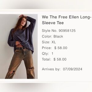Free People We The Free Ellen Long Sleeve Tee
